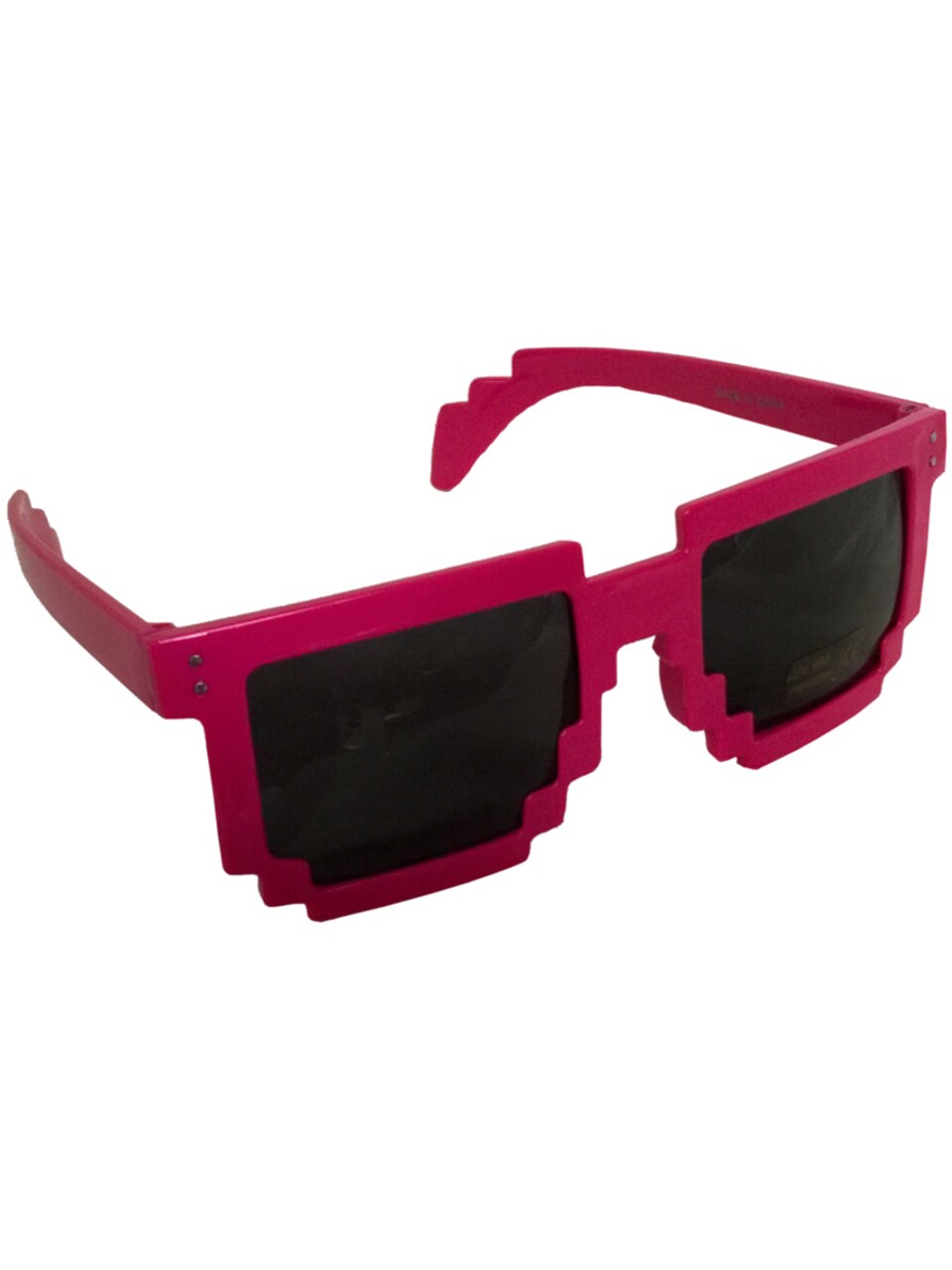 Pink 80's 8-Bit Pixelated Videogame Pixels Sunglasses Costume Accessory